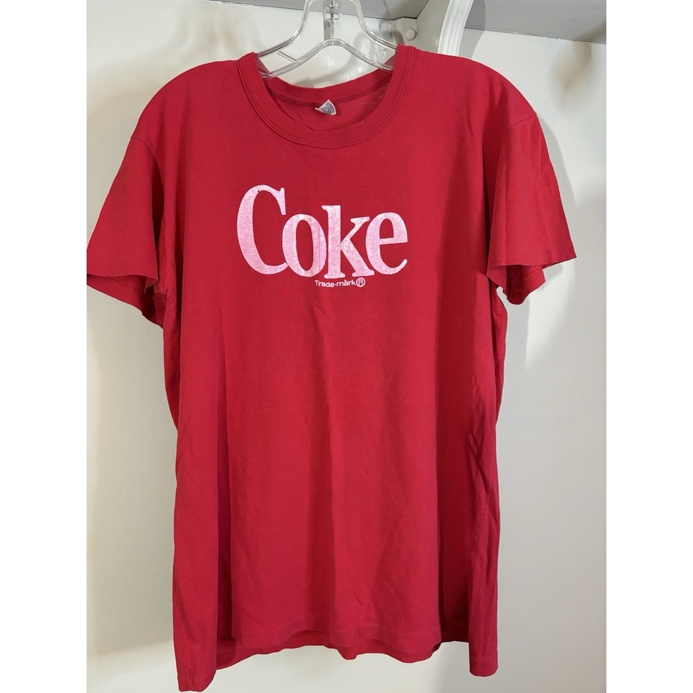 VTG COKE T Shirt Single Stitch‎ M L Hering Tag Coca Cola